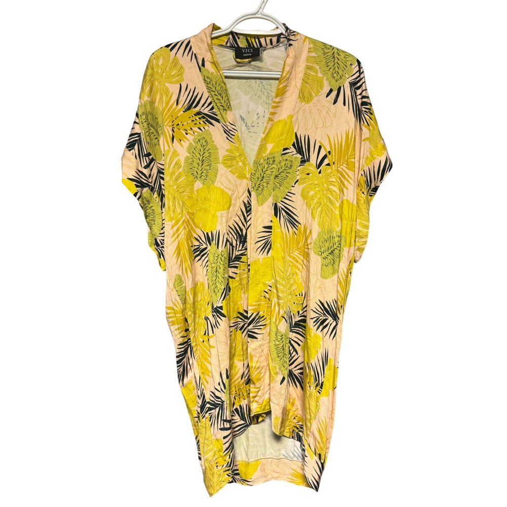 Vici Pink, Yellow & Black Tropical Mini Dress